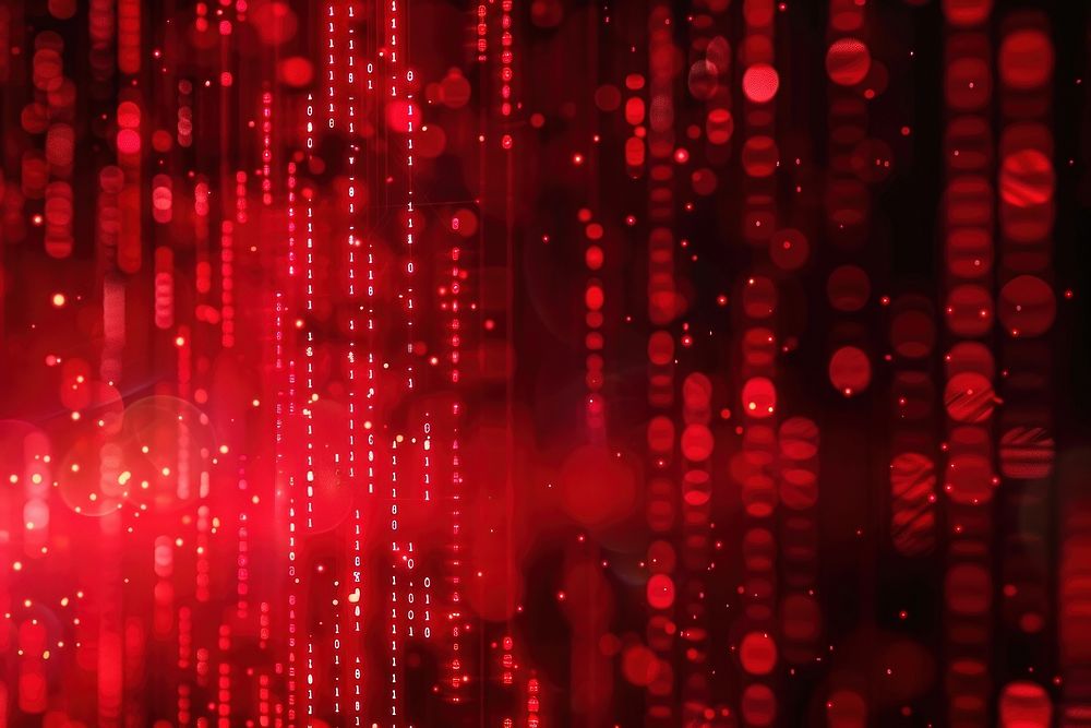 Cyber security red background lighting.